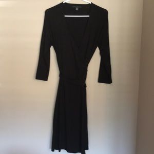 Kenneth Cole Black Faux Wrap Dress Size S